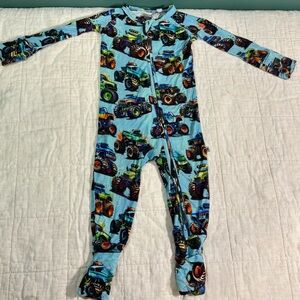 Bums and Roses Monster Truck Convertible Romper 3-6 Months